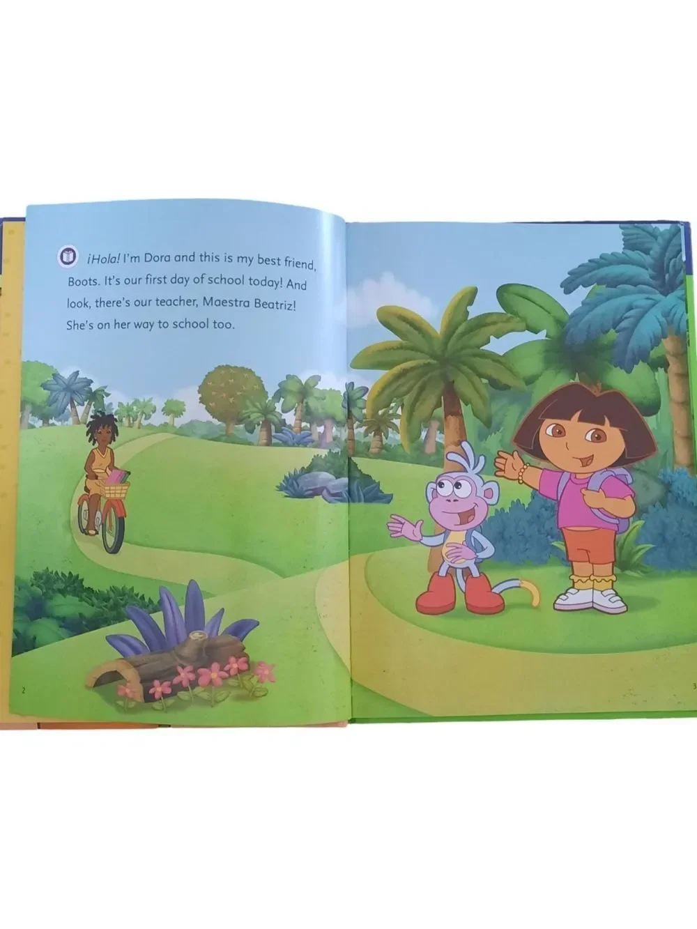 LeapFrog TAG Reading Book - Dora Goes to School (Pink & Purple)